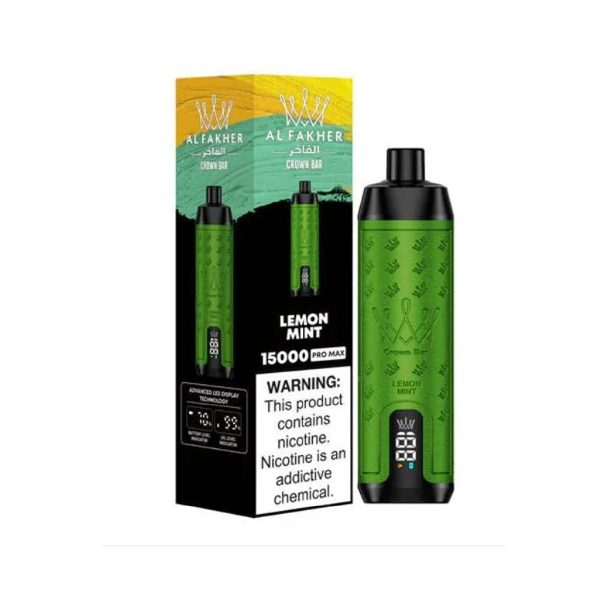 阿尔法赫 AL FAKHER 正品皇冠大烟雾一次性15000口电子烟 CROWN BAR PRO MAX  | 口味丰富可选