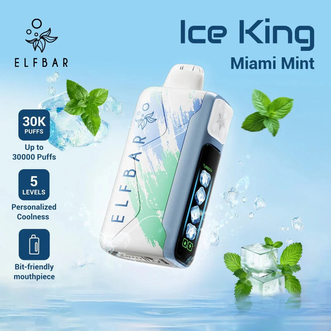 爱奇迹正品 ELFBAR ICE KING 冰王五档冰度 30000 口一次性电子烟 | 多款口味任选