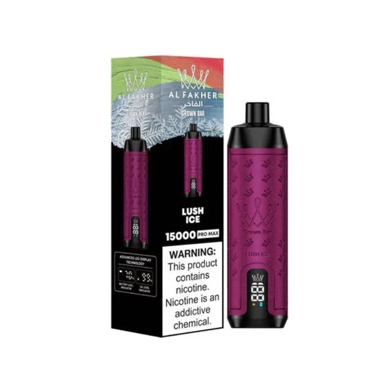 阿尔法赫 AL FAKHER 正品皇冠大烟雾一次性15000口电子烟 CROWN BAR PRO MAX  | 口味丰富可选