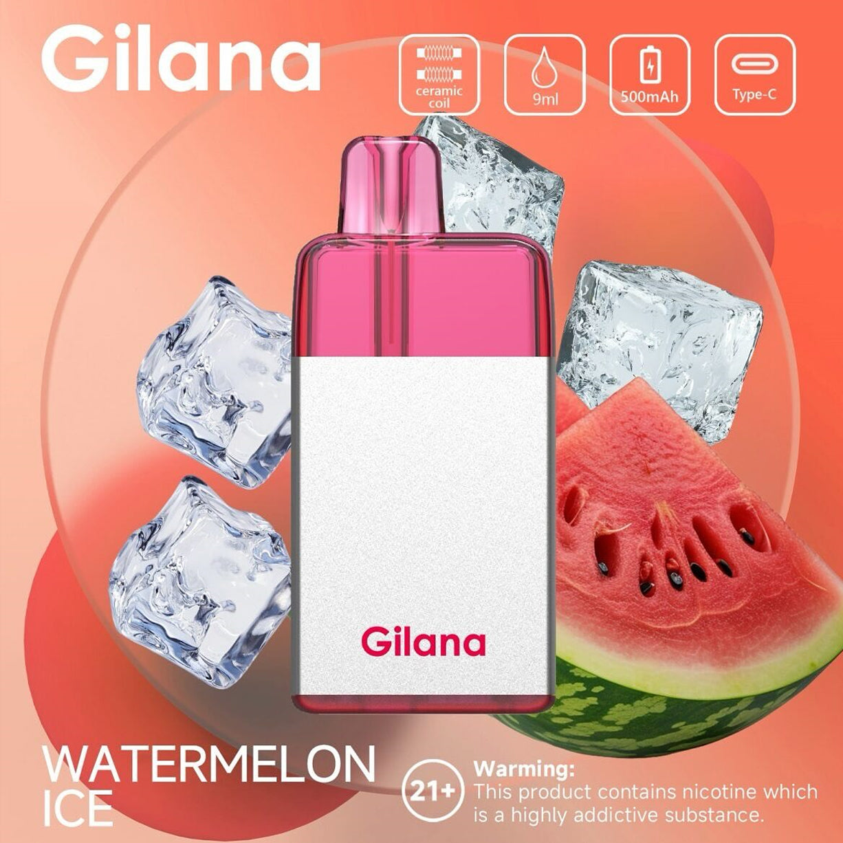 吉拉那正品冰立方 Gilana Ice Cube 7000口劲爽冰感系列一次性电子烟 | 多口味任选