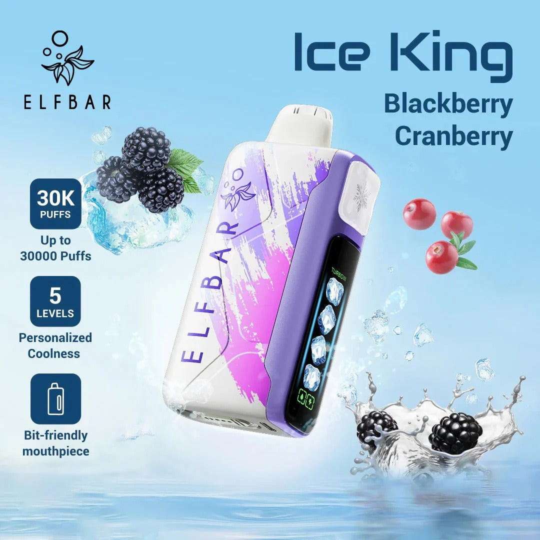 爱奇迹正品 ELFBAR ICE KING 冰王五档冰度 30000 口一次性电子烟 | 多款口味任选