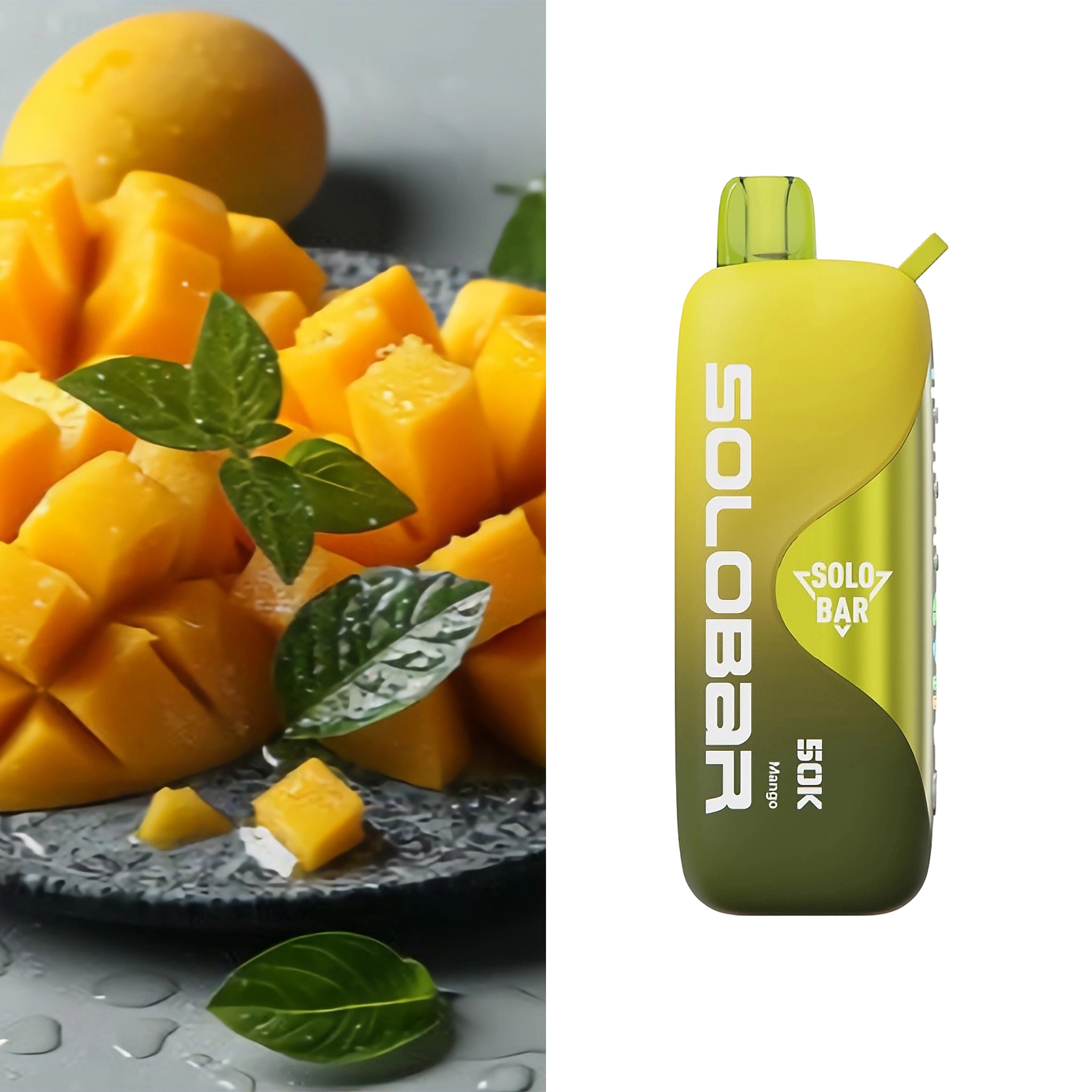 正品SOLOBAR 50口超大容量 | 可调节尼古丁、甜度、冰度 | 双模式输出 一次性电子烟 | 多口味任选