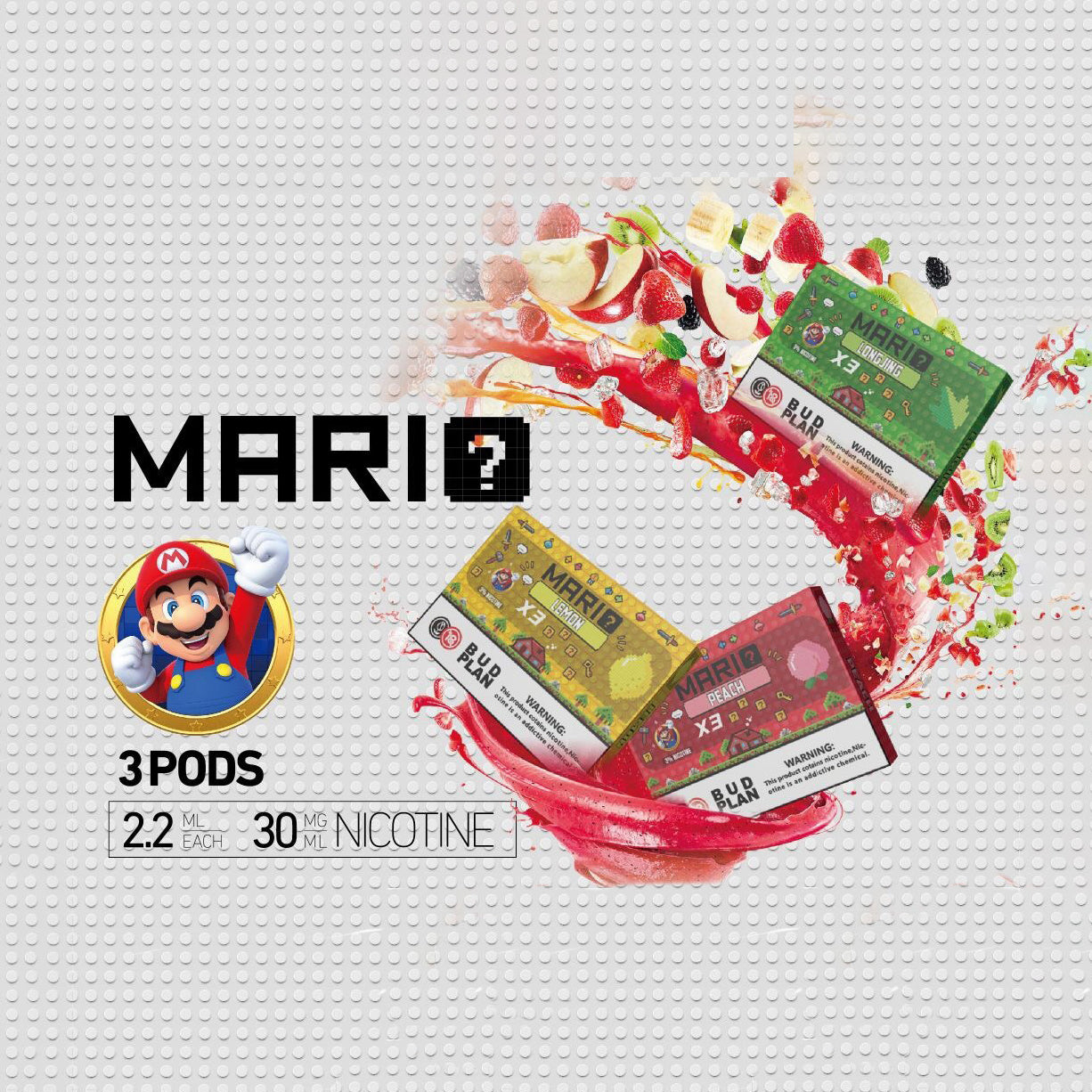 马里奥正品六代 Mario 6TH 通配烟弹3颗装 | 兼容悦刻4/5/6/7代烟杆