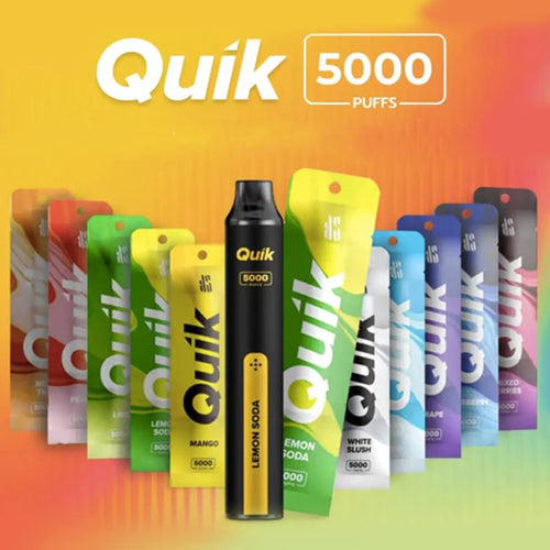 Quik泰版小黑条5000口一次性电子烟 | 持久续航大烟雾 | 多款口味可选