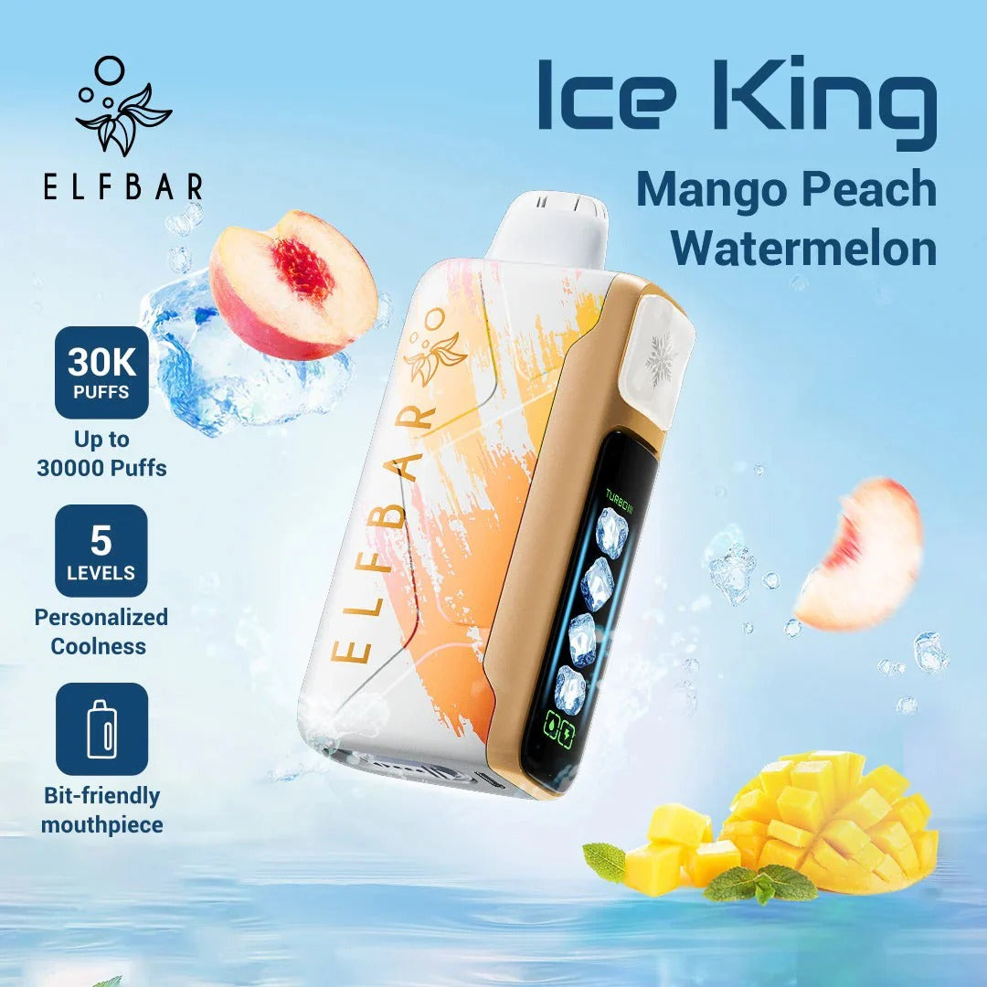 爱奇迹正品 ELFBAR ICE KING 冰王五档冰度 30000 口一次性电子烟 | 多款口味任选