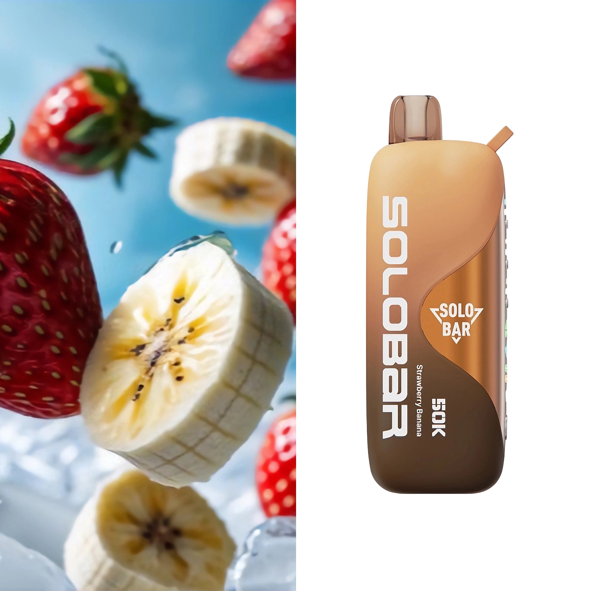 正品SOLOBAR 50口超大容量 | 可调节尼古丁、甜度、冰度 | 双模式输出 一次性电子烟 | 多口味任选