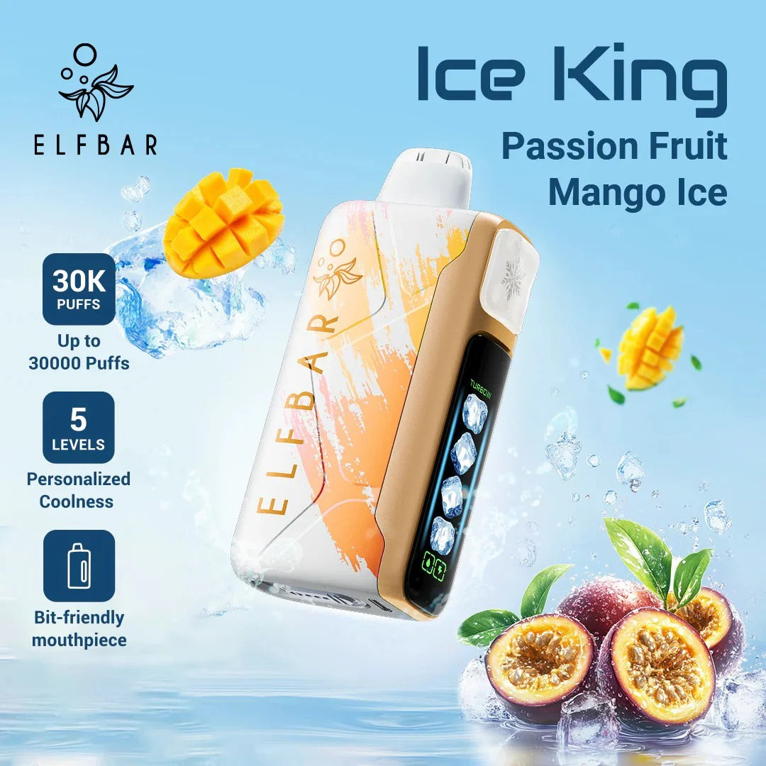 爱奇迹正品 ELFBAR ICE KING 冰王五档冰度 30000 口一次性电子烟 | 多款口味任选