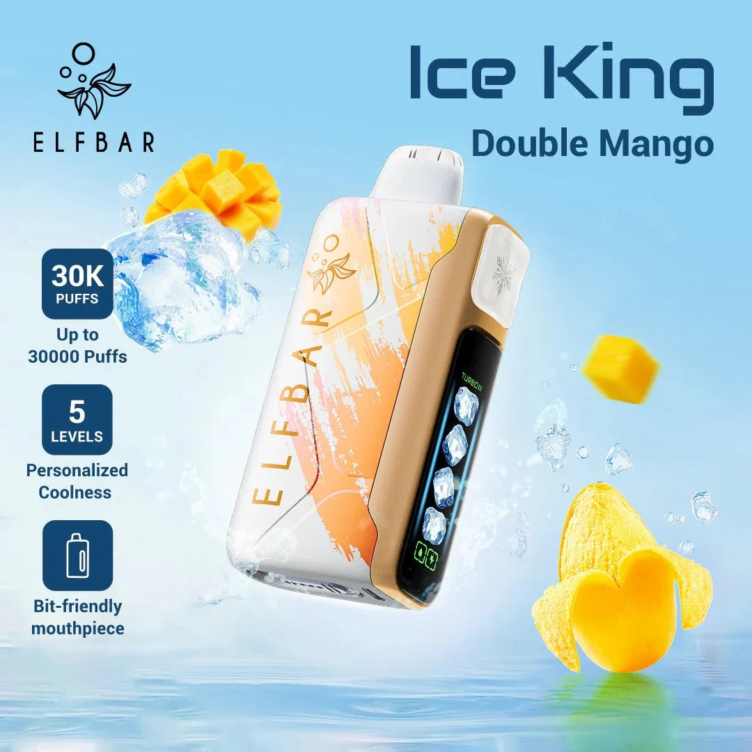 爱奇迹正品 ELFBAR ICE KING 冰王五档冰度 30000 口一次性电子烟 | 多款口味任选