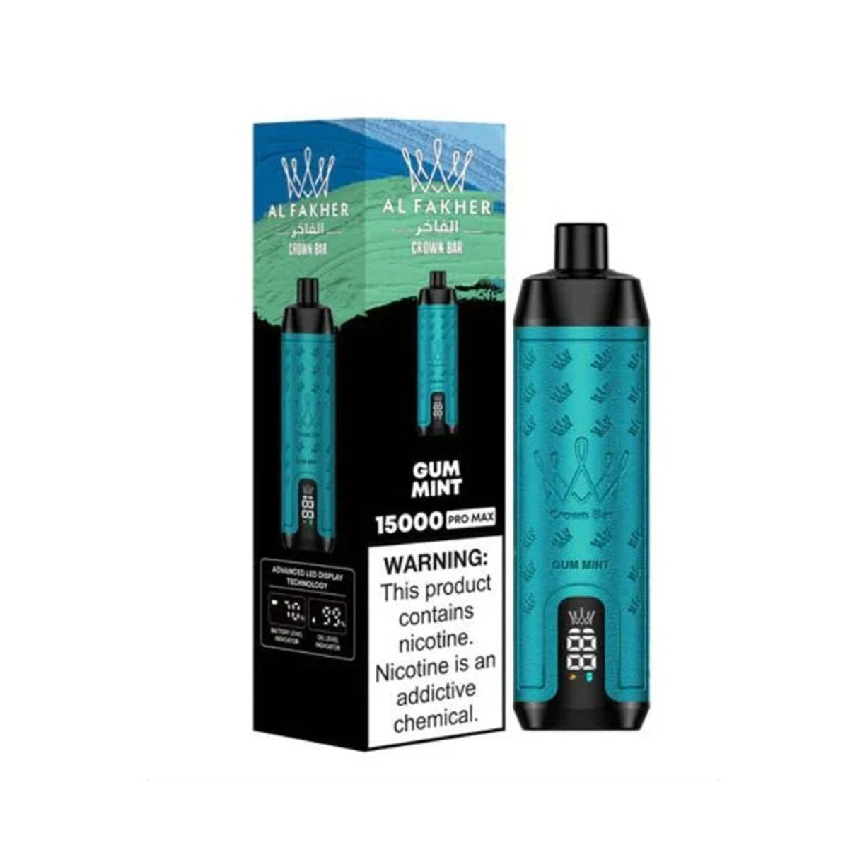阿尔法赫 AL FAKHER 正品皇冠大烟雾一次性15000口电子烟 CROWN BAR PRO MAX  | 口味丰富可选