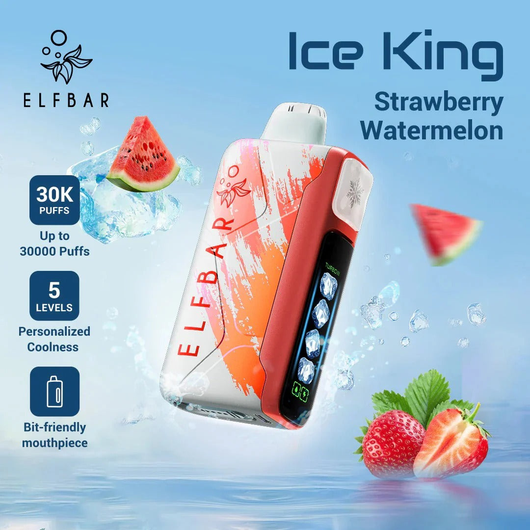 爱奇迹正品 ELFBAR ICE KING 冰王五档冰度 30000 口一次性电子烟 | 多款口味任选