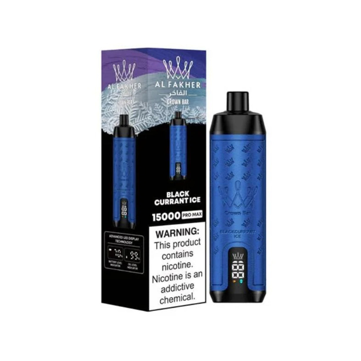 阿尔法赫 AL FAKHER 正品皇冠大烟雾一次性15000口电子烟 CROWN BAR PRO MAX  | 口味丰富可选