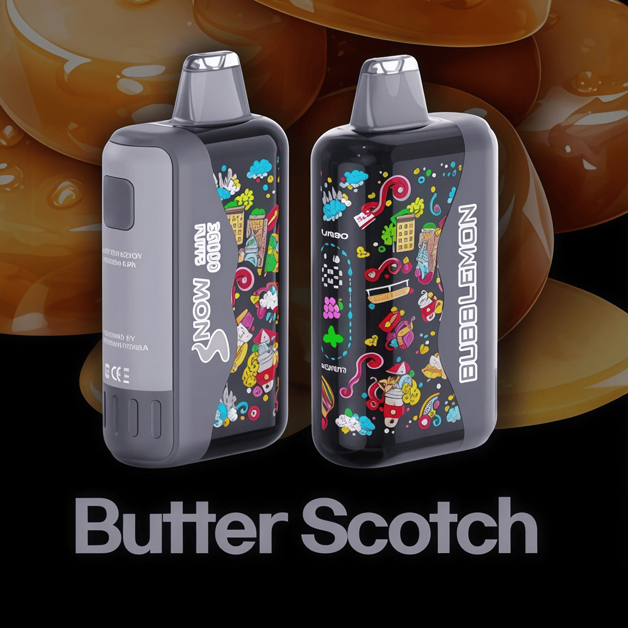 正品韩版 BUBBLE MON GRAFFITI 巴布梦泡泡兽 | 满天星炫彩壁纸LED灯效 | 35000口可调功率 | 隐藏口味一次性电子烟