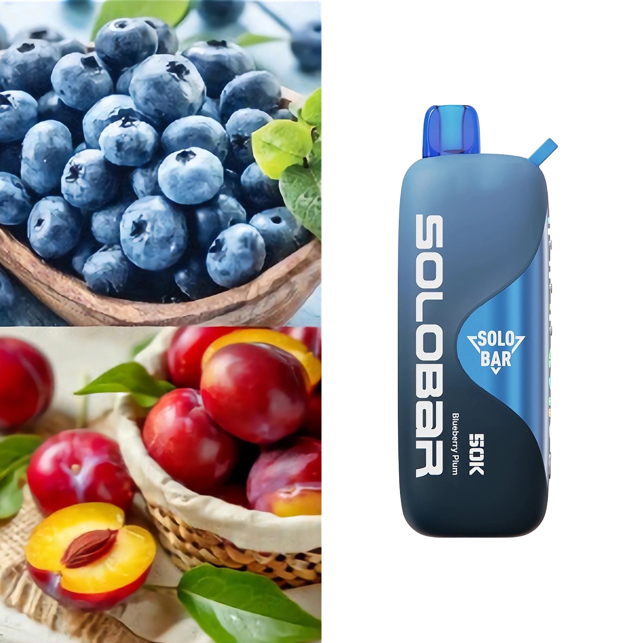 正品SOLOBAR 50口超大容量 | 可调节尼古丁、甜度、冰度 | 双模式输出 一次性电子烟 | 多口味任选