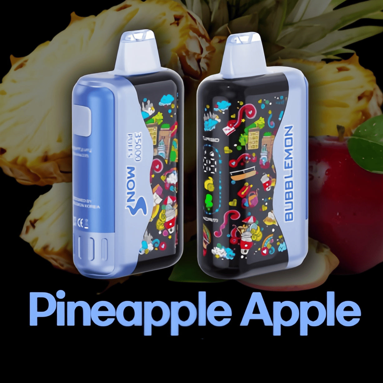 正品韩版 BUBBLE MON GRAFFITI 巴布梦泡泡兽 | 满天星炫彩壁纸LED灯效 | 35000口可调功率 | 隐藏口味一次性电子烟