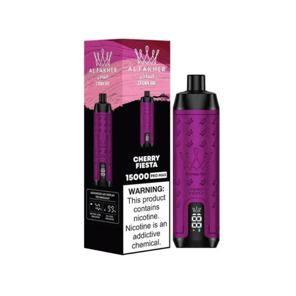 阿尔法赫 AL FAKHER 正品皇冠大烟雾一次性15000口电子烟 CROWN BAR PRO MAX  | 口味丰富可选
