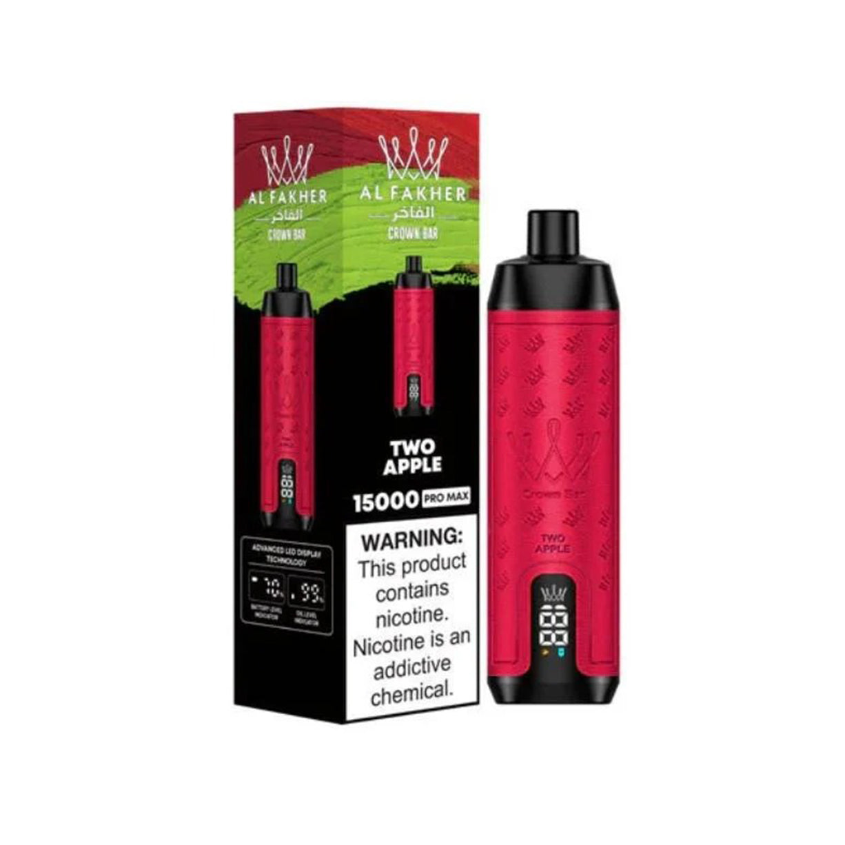 阿尔法赫 AL FAKHER 正品皇冠大烟雾一次性15000口电子烟 CROWN BAR PRO MAX  | 口味丰富可选
