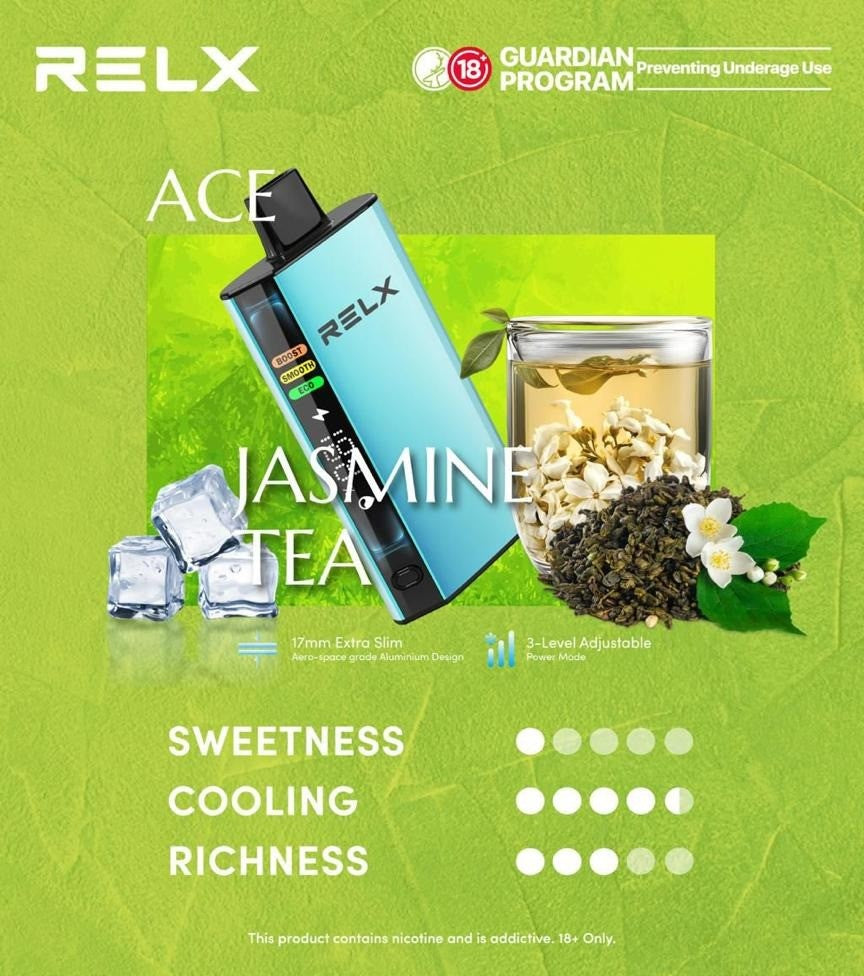 悦刻RELX正品 ACE 航空铝超薄机身|智能液晶显示|三档功率可调|搭载超大容量冰爽烟弹一次性电子烟30000口|口味随心选