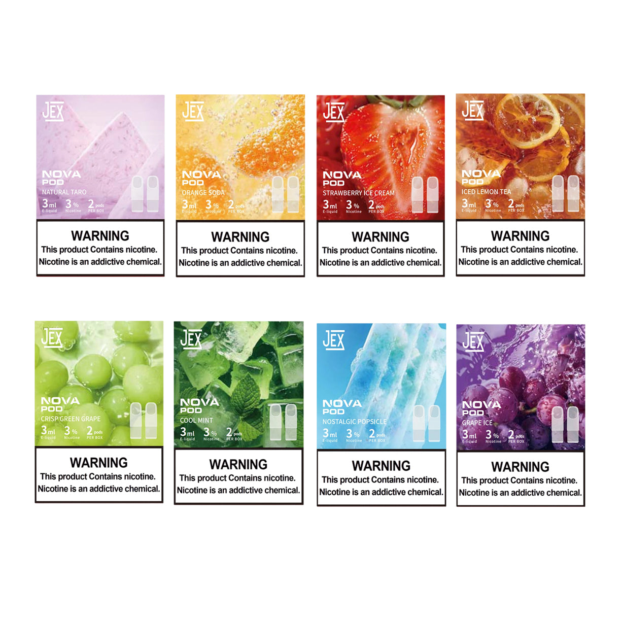 极星正品通配弹 JEX NOVA POD 两颗装 3ml×2 | 兼容 4/5/6/7 代烟杆 | 多口味任选