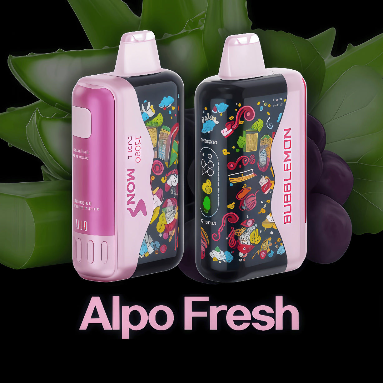 正品韩版 BUBBLE MON GRAFFITI 巴布梦泡泡兽 | 满天星炫彩壁纸LED灯效 | 35000口可调功率 | 隐藏口味一次性电子烟