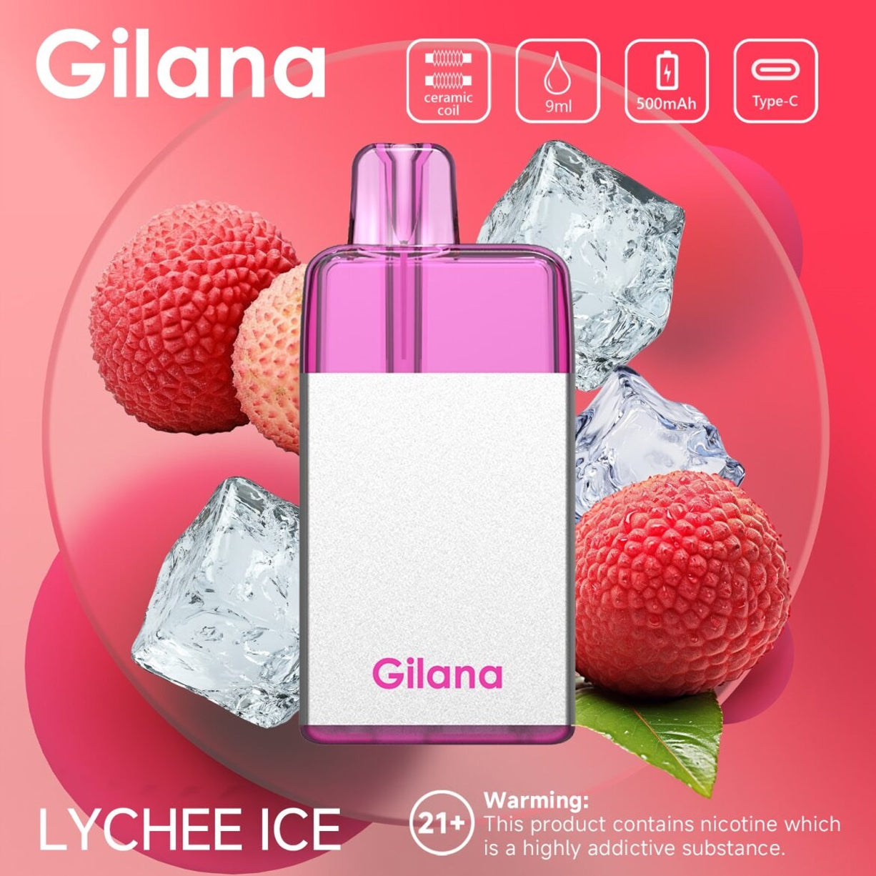 吉拉那正品冰立方 Gilana Ice Cube 7000口劲爽冰感系列一次性电子烟 | 多口味任选