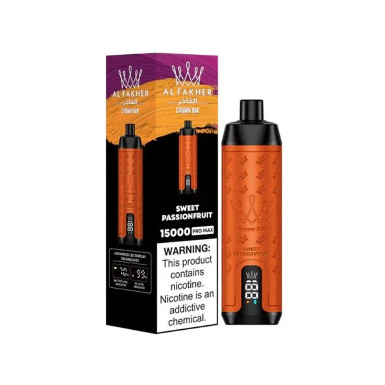 阿尔法赫 AL FAKHER 正品皇冠大烟雾一次性15000口电子烟 CROWN BAR PRO MAX  | 口味丰富可选
