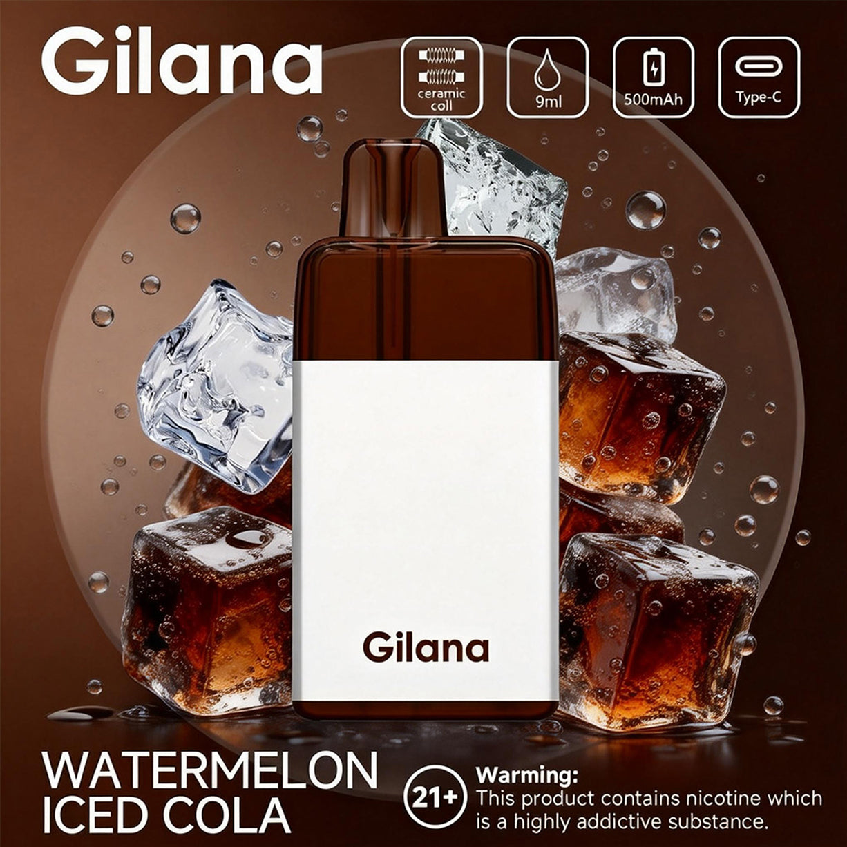 吉拉那正品冰立方 Gilana Ice Cube 7000口劲爽冰感系列一次性电子烟 | 多口味任选