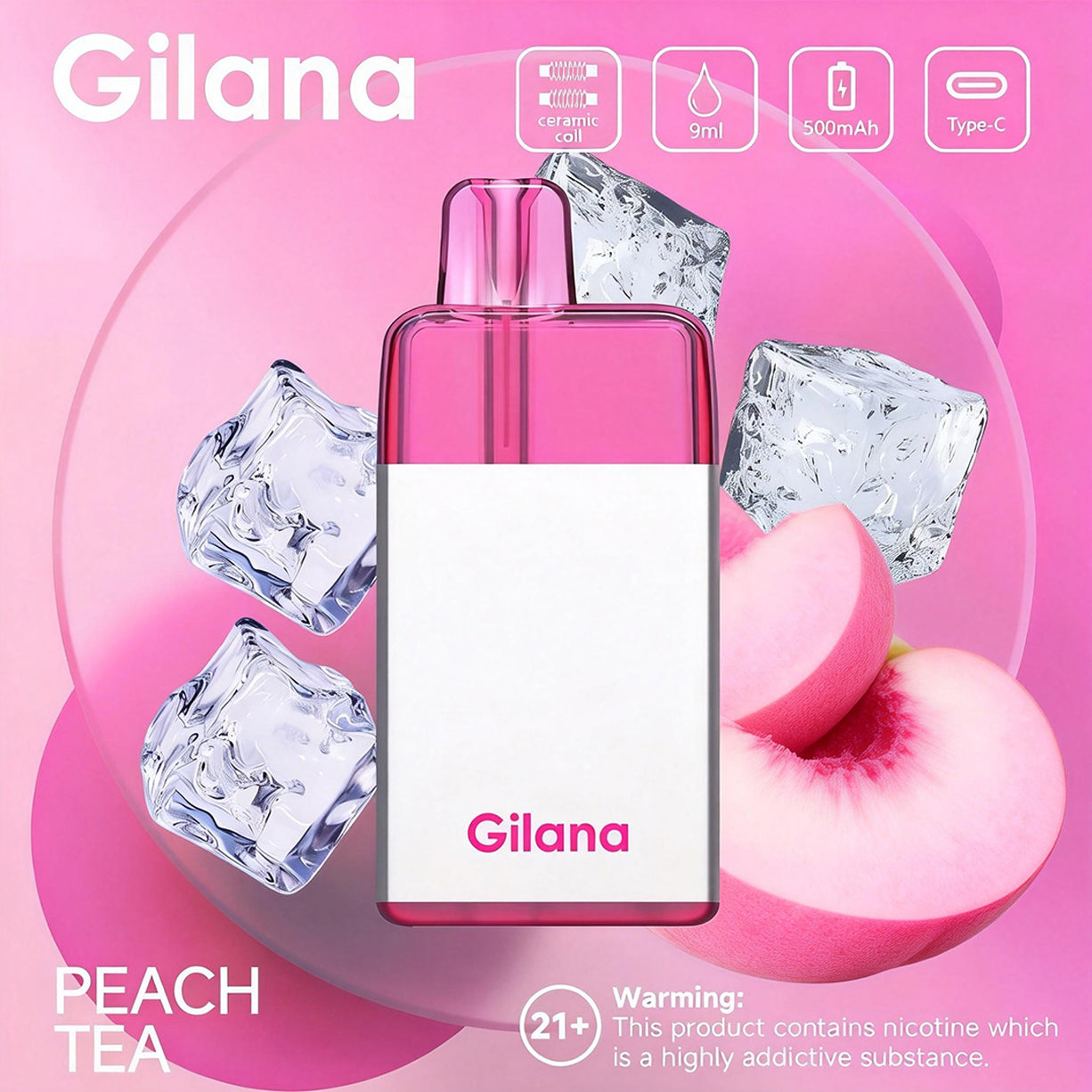 吉拉那正品冰立方 Gilana Ice Cube 7000口劲爽冰感系列一次性电子烟 | 多口味任选