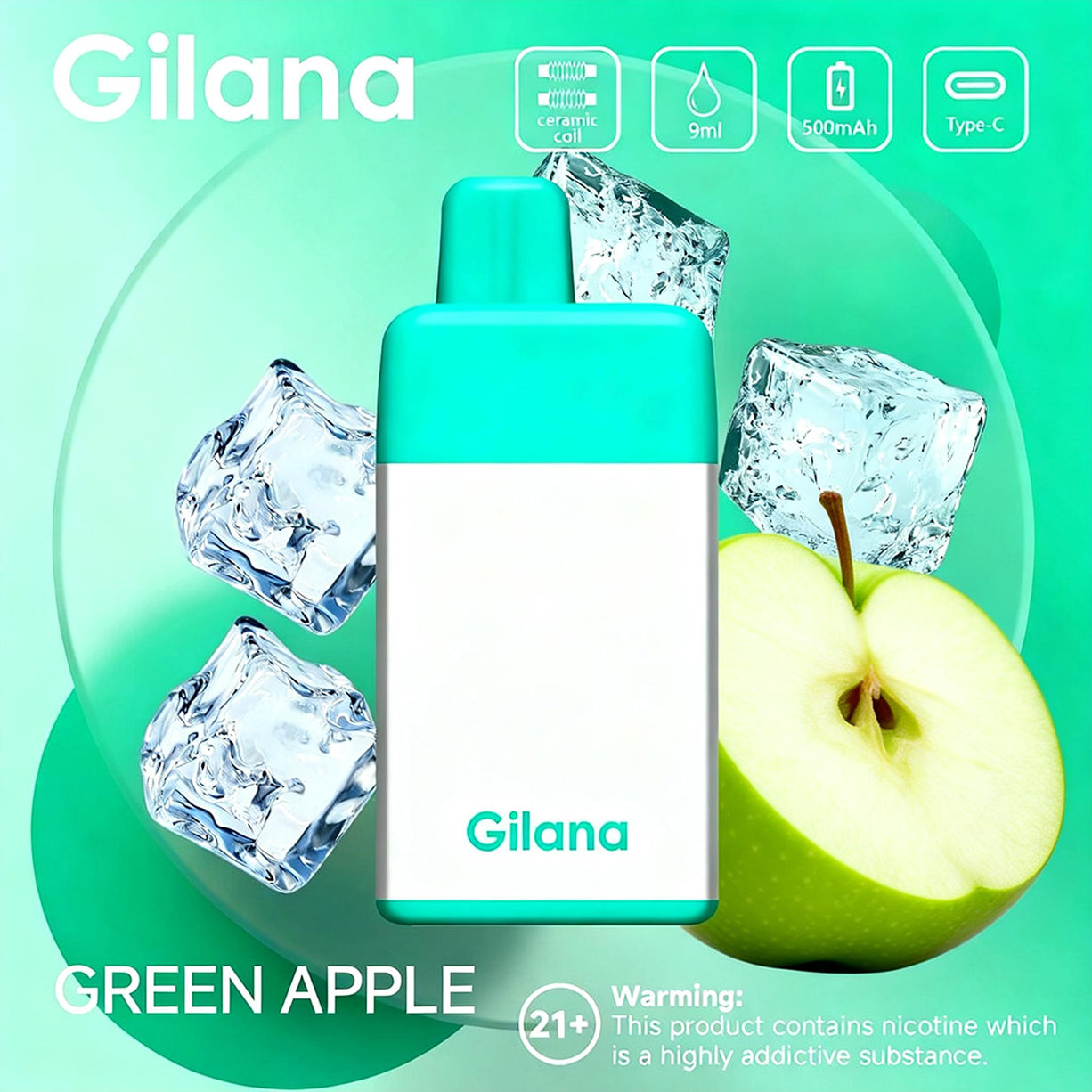 吉拉那正品冰立方 Gilana Ice Cube 7000口劲爽冰感系列一次性电子烟 | 多口味任选
