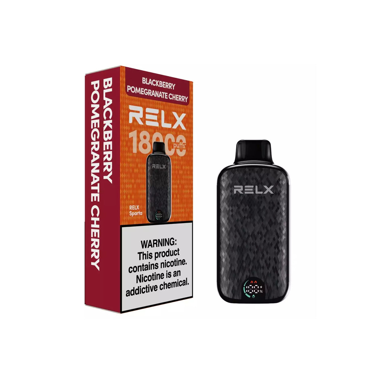 悦刻RELX正品外贸斯巴达 Sparta 18000口 大容量混合果味 配智能显示屏 一次性电子烟 | 口味随心选