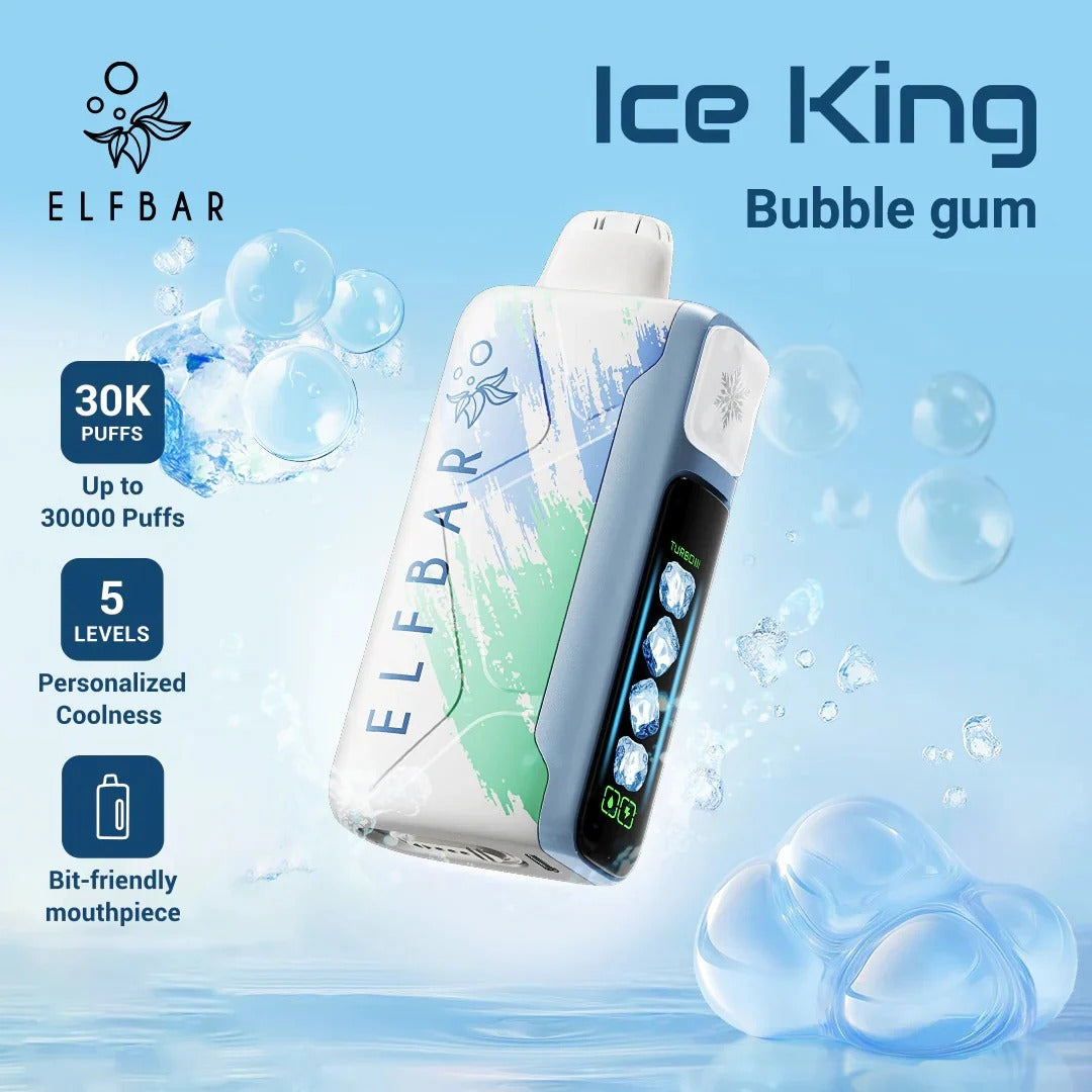 爱奇迹正品 ELFBAR ICE KING 冰王五档冰度 30000 口一次性电子烟 | 多款口味任选