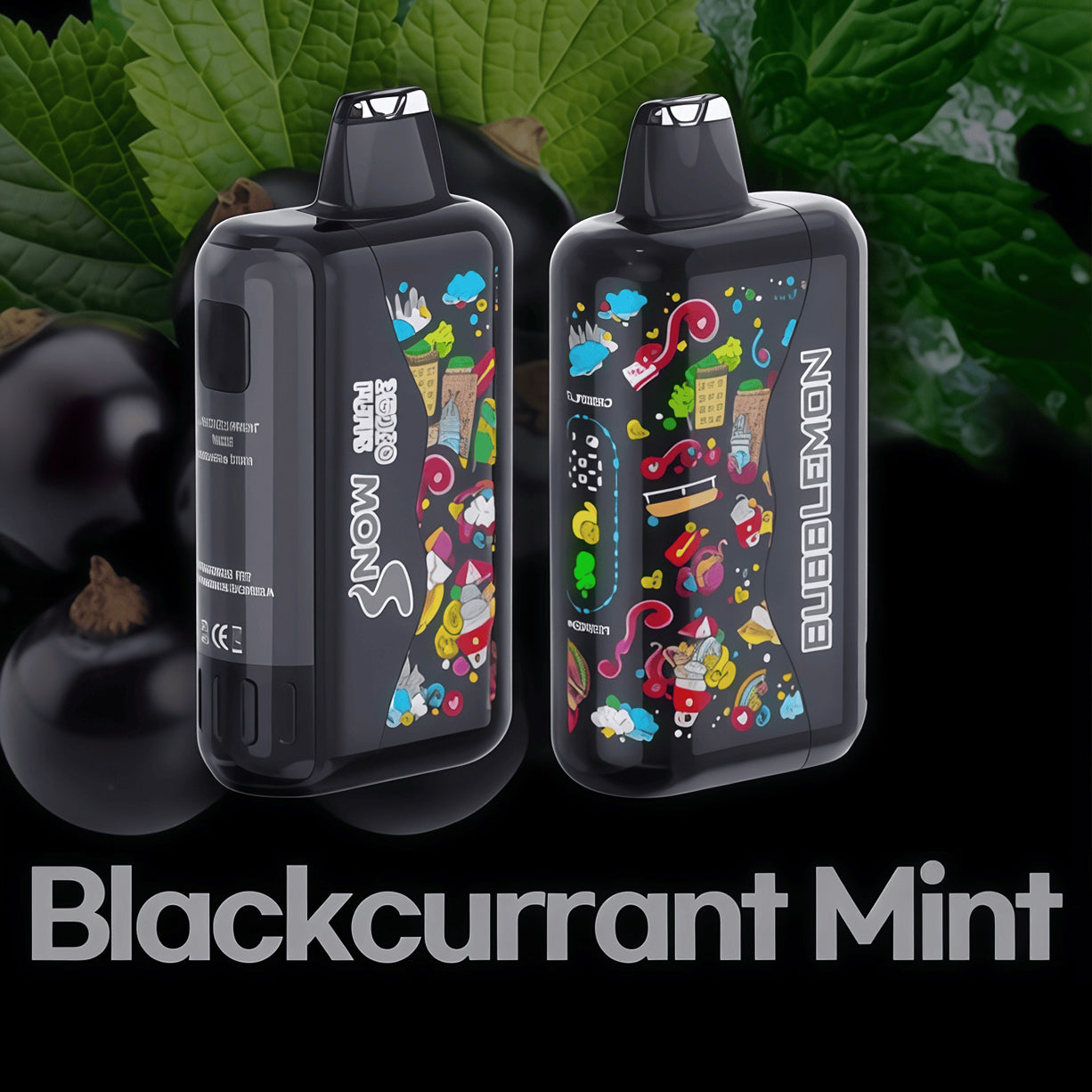 正品韩版 BUBBLE MON GRAFFITI 巴布梦泡泡兽 | 满天星炫彩壁纸LED灯效 | 35000口可调功率 | 隐藏口味一次性电子烟