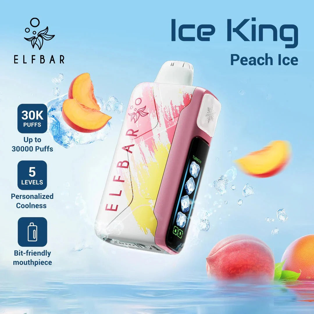爱奇迹正品 ELFBAR ICE KING 冰王五档冰度 30000 口一次性电子烟 | 多款口味任选