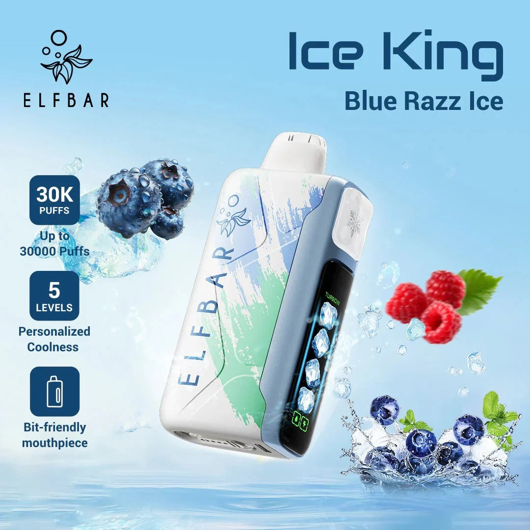 爱奇迹正品 ELFBAR ICE KING 冰王五档冰度 30000 口一次性电子烟 | 多款口味任选