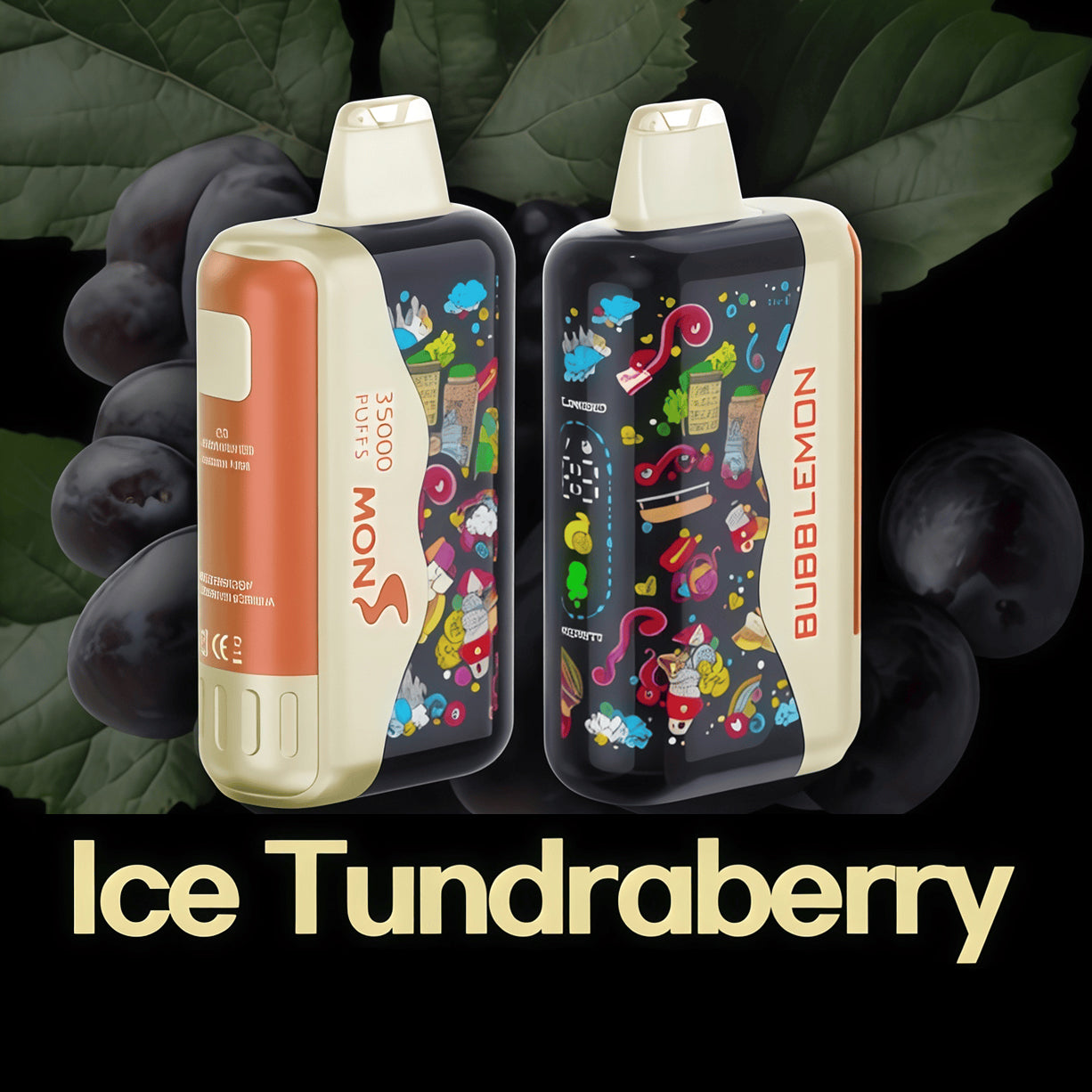 正品韩版 BUBBLE MON GRAFFITI 巴布梦泡泡兽 | 满天星炫彩壁纸LED灯效 | 35000口可调功率 | 隐藏口味一次性电子烟