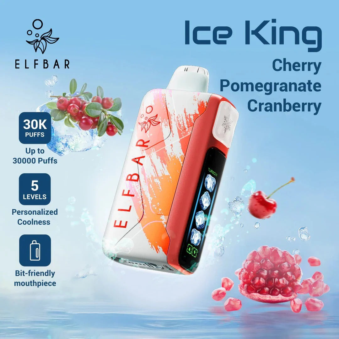 爱奇迹正品 ELFBAR ICE KING 冰王五档冰度 30000 口一次性电子烟 | 多款口味任选
