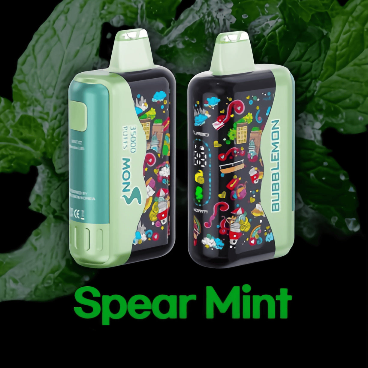 正品韩版 BUBBLE MON GRAFFITI 巴布梦泡泡兽 | 满天星炫彩壁纸LED灯效 | 35000口可调功率 | 隐藏口味一次性电子烟