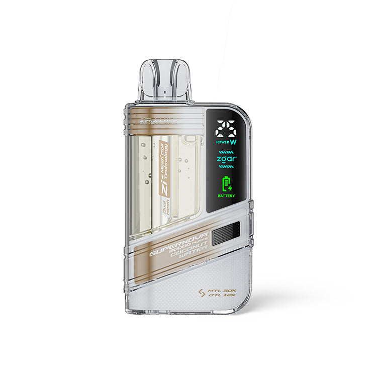 冰熊正品Zgar Supernova一次性电子烟 | 20000口大容量 | 可视化烟仓 | LED屏 | 火力烟阻可调