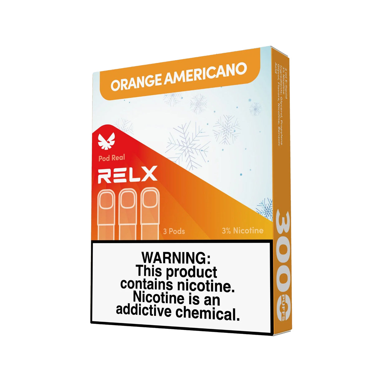 悦刻RELX正品五代外贸弹RELX Pod Real | 橙C美式冰Orange Americano口味 | 3颗装