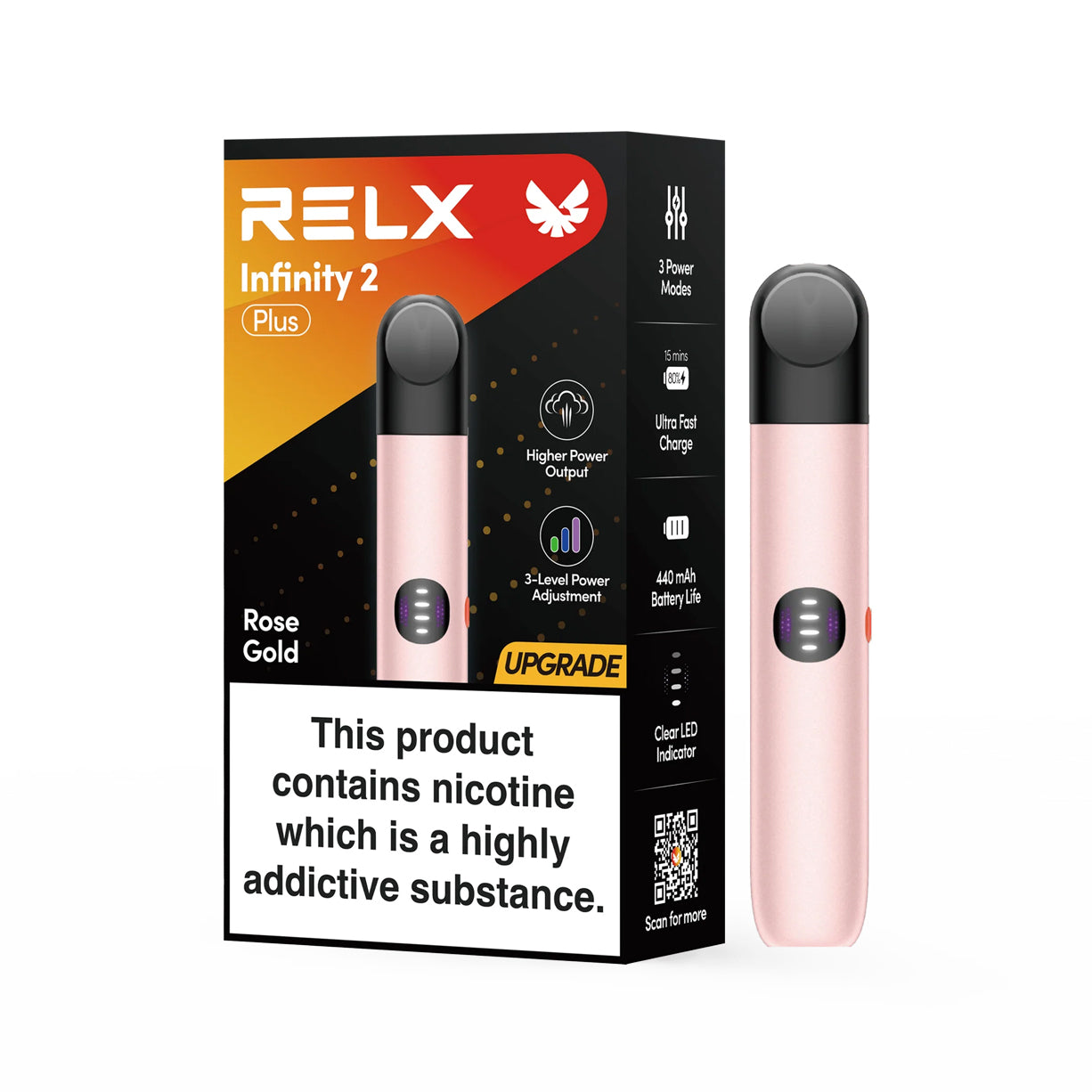 悦刻RELX正品原装七代杆RELX Infinity2 plus|海外版| 粉色ROSE GOLD|适配 4/5/6 代烟弹