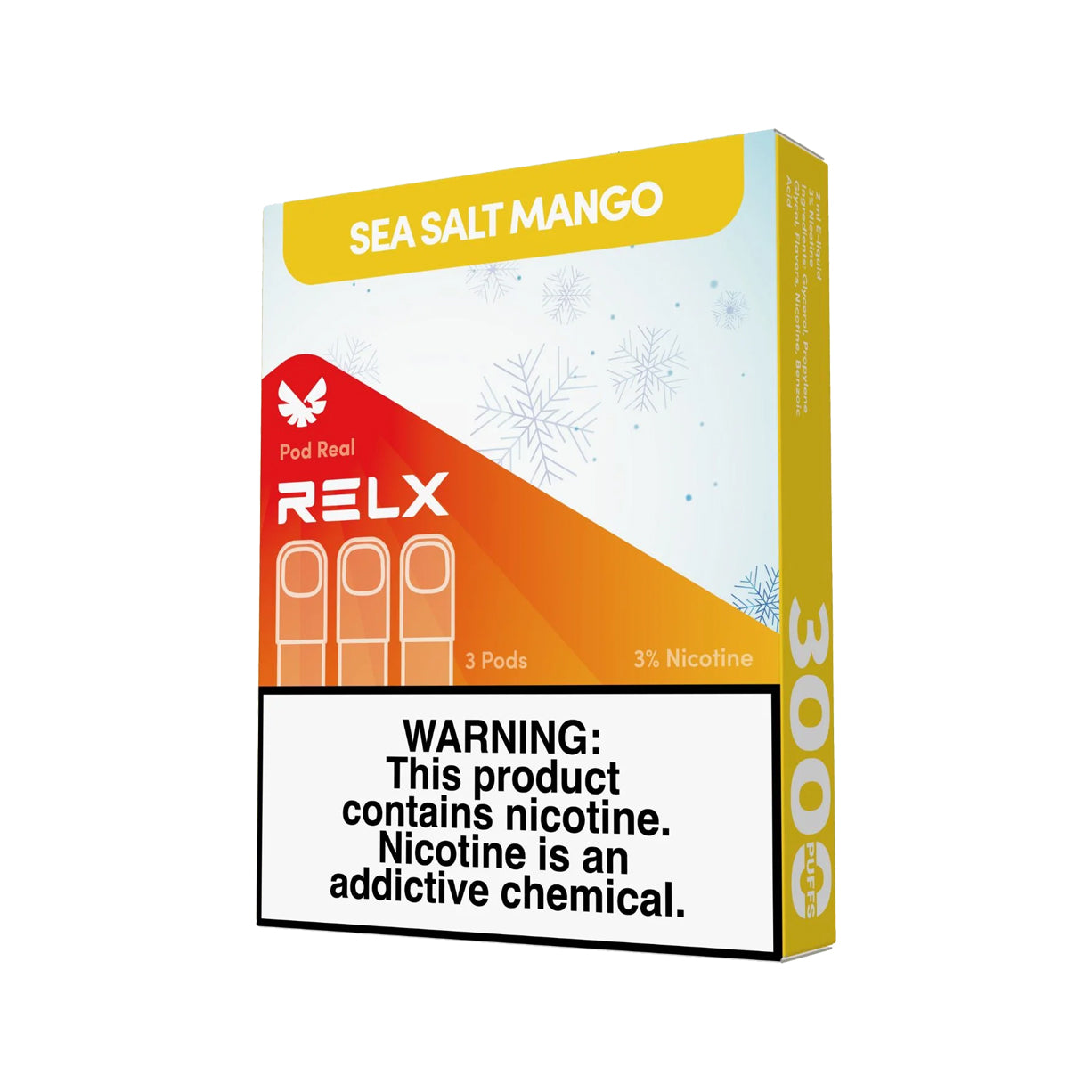 悦刻RELX正品五代外贸弹RELX Pod Real | 海盐柠檬Sea Salt Lemon口味 | 3颗装