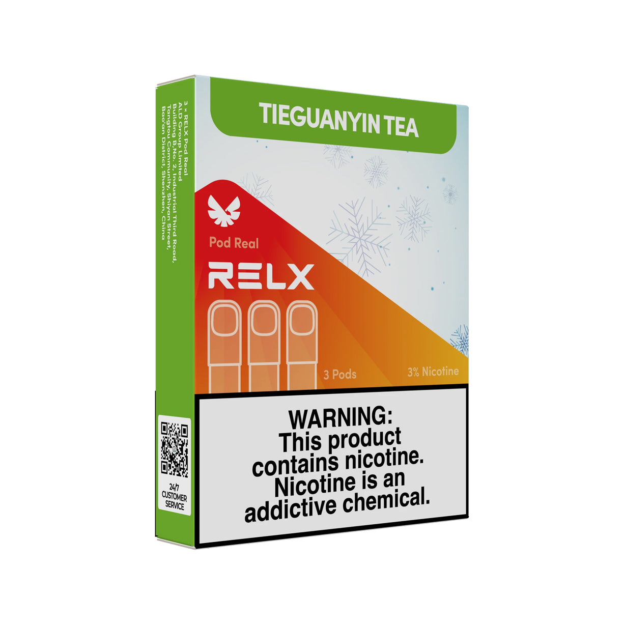 悦刻RELX正品五代外贸弹RELX Pod Real |  铁观音TieGuanYin Tea口味 | 3颗装