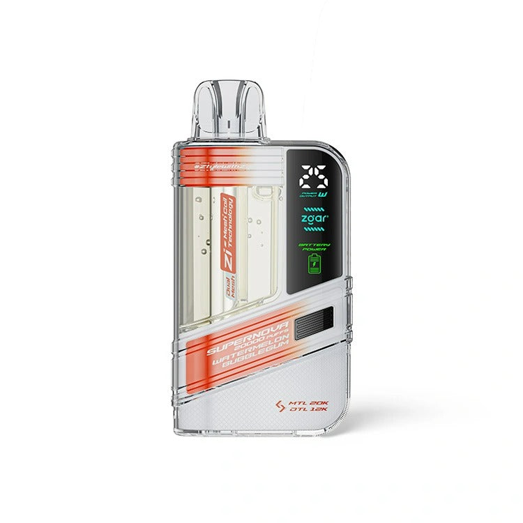 冰熊正品Zgar Supernova一次性电子烟 | 20000口大容量 | 可视化烟仓 | LED屏 | 火力烟阻可调