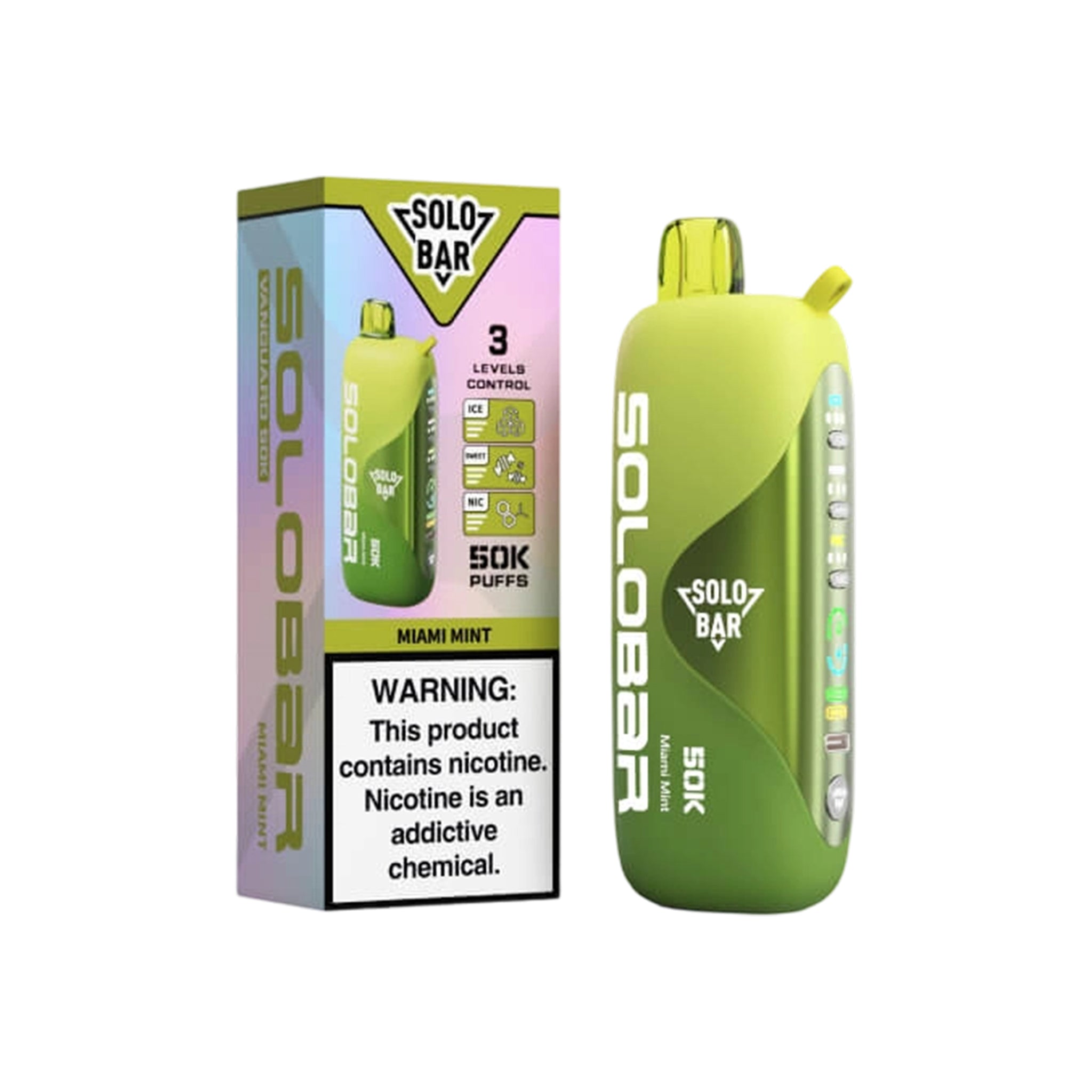 索罗 SOLOBAR 50000 口一次性电子烟-迈阿密薄荷口味