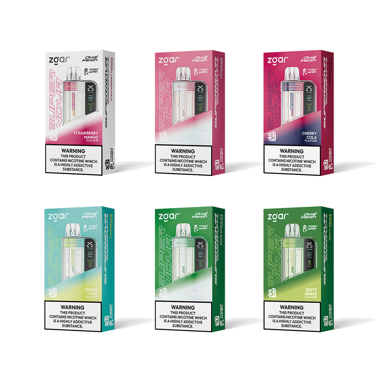 冰熊正品Zgar Supernova一次性电子烟 | 20000口大容量 | 可视化烟仓 | LED屏 | 火力烟阻可调