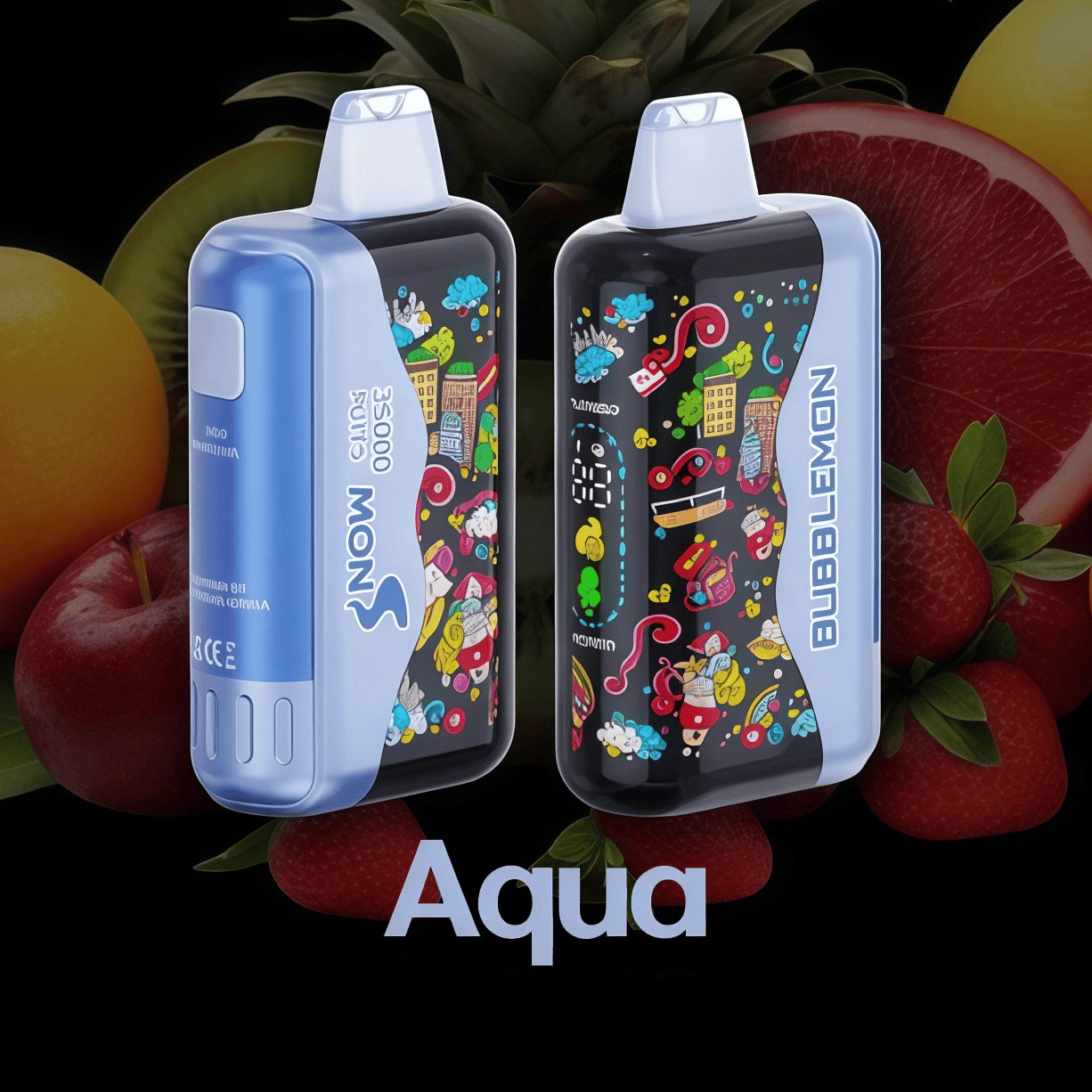 正品韩版 BUBBLE MON GRAFFITI 巴布梦泡泡兽 | 满天星炫彩壁纸LED灯效 | 35000口可调功率 | 隐藏口味一次性电子烟