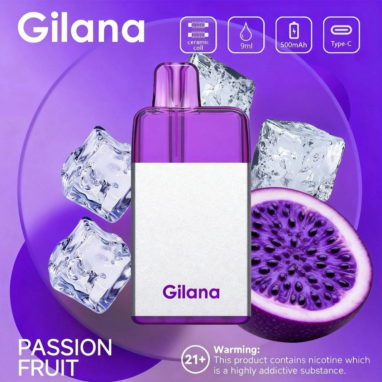 吉拉那正品冰立方 Gilana Ice Cube 7000口劲爽冰感系列一次性电子烟 | 多口味任选