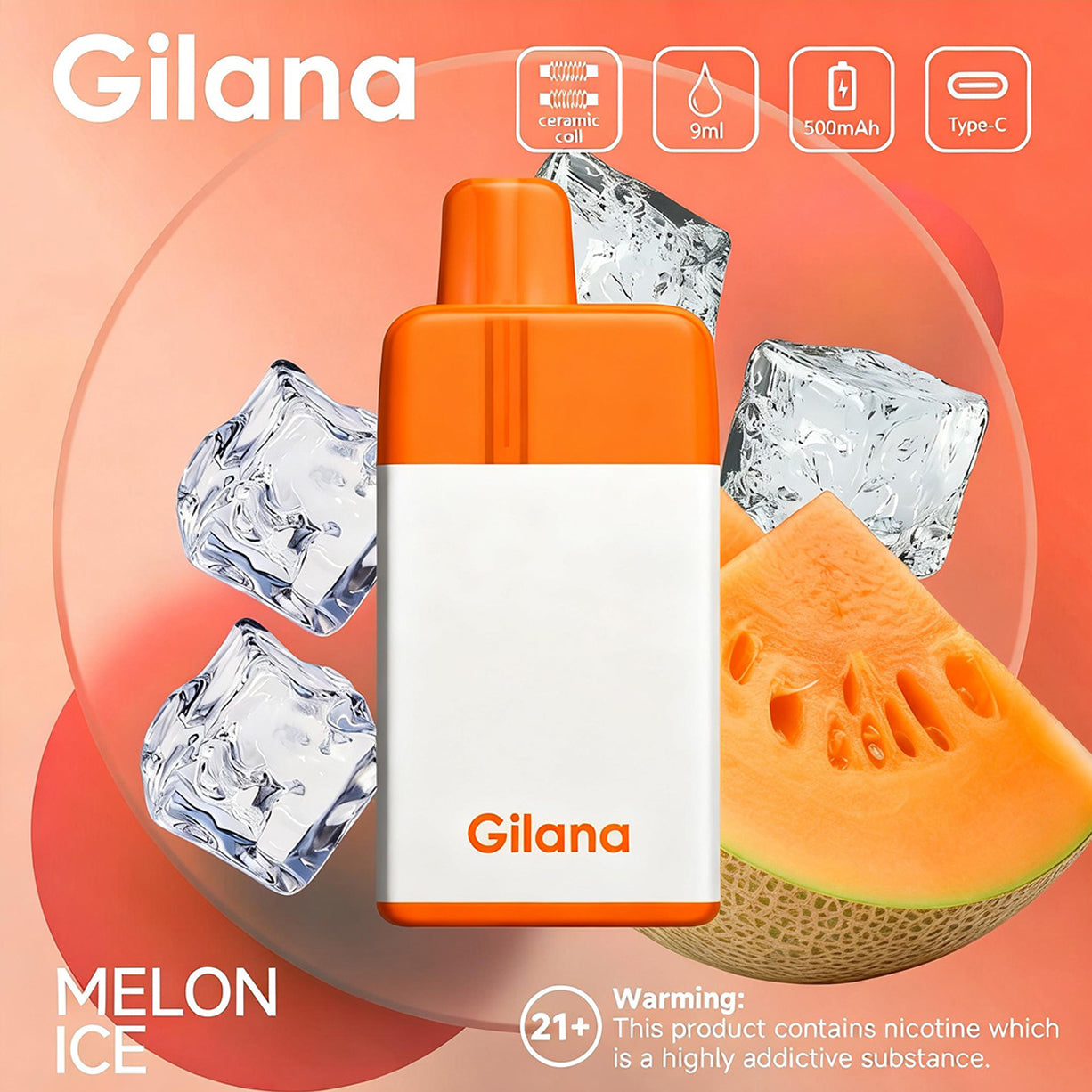 吉拉那正品冰立方 Gilana Ice Cube 7000口劲爽冰感系列一次性电子烟 | 多口味任选