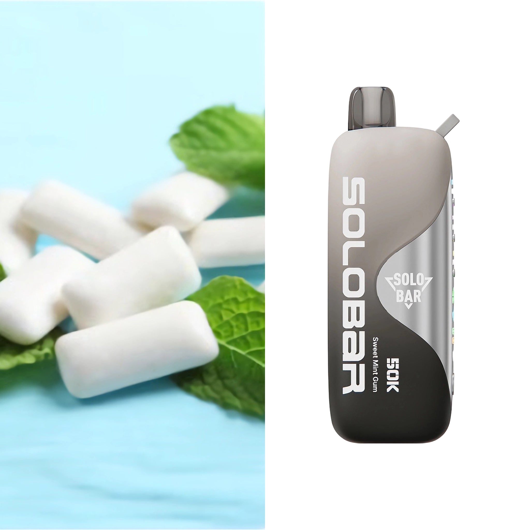 正品SOLOBAR 50口超大容量 | 可调节尼古丁、甜度、冰度 | 双模式输出 一次性电子烟 | 多口味任选