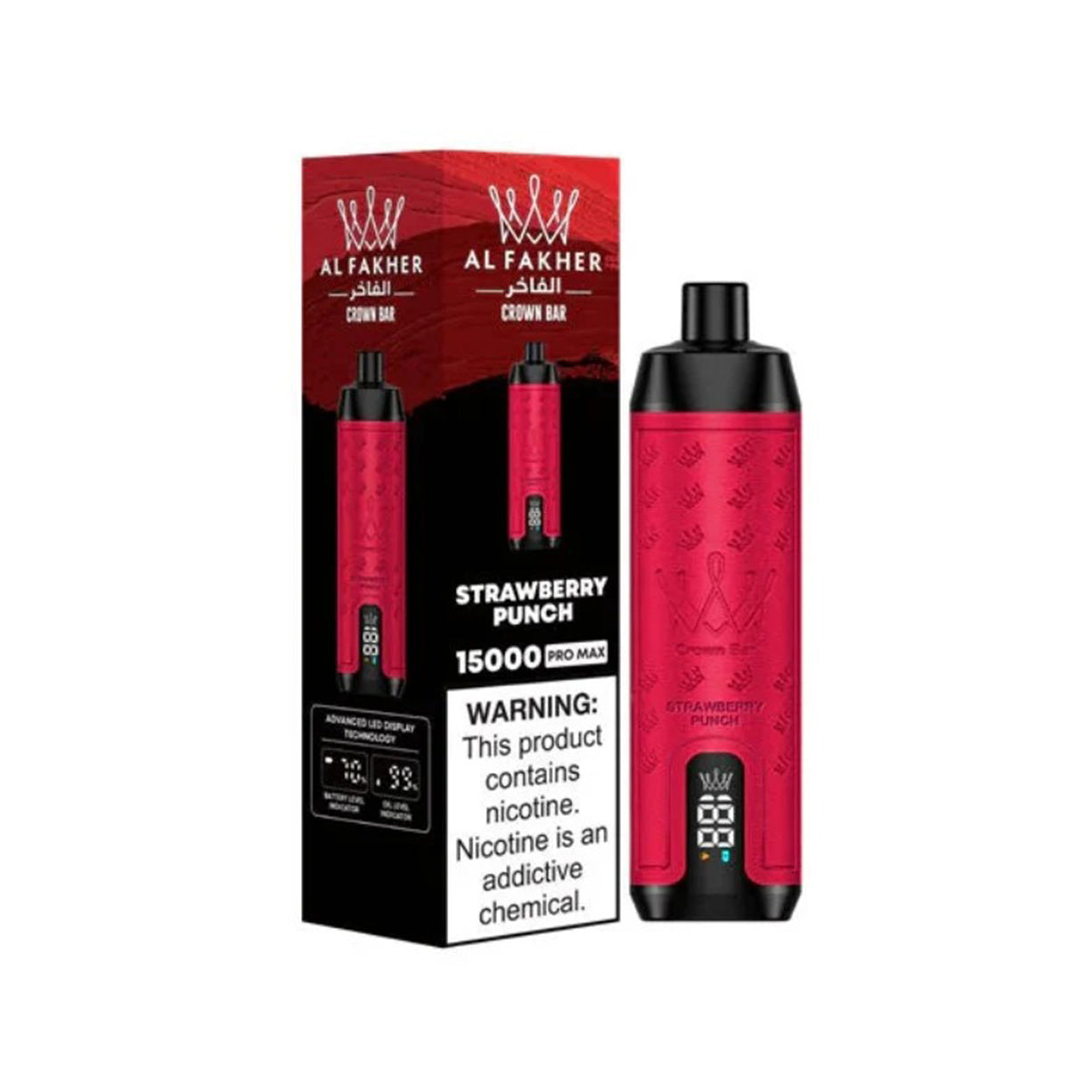 阿尔法赫 AL FAKHER 正品皇冠大烟雾一次性15000口电子烟 CROWN BAR PRO MAX  | 口味丰富可选