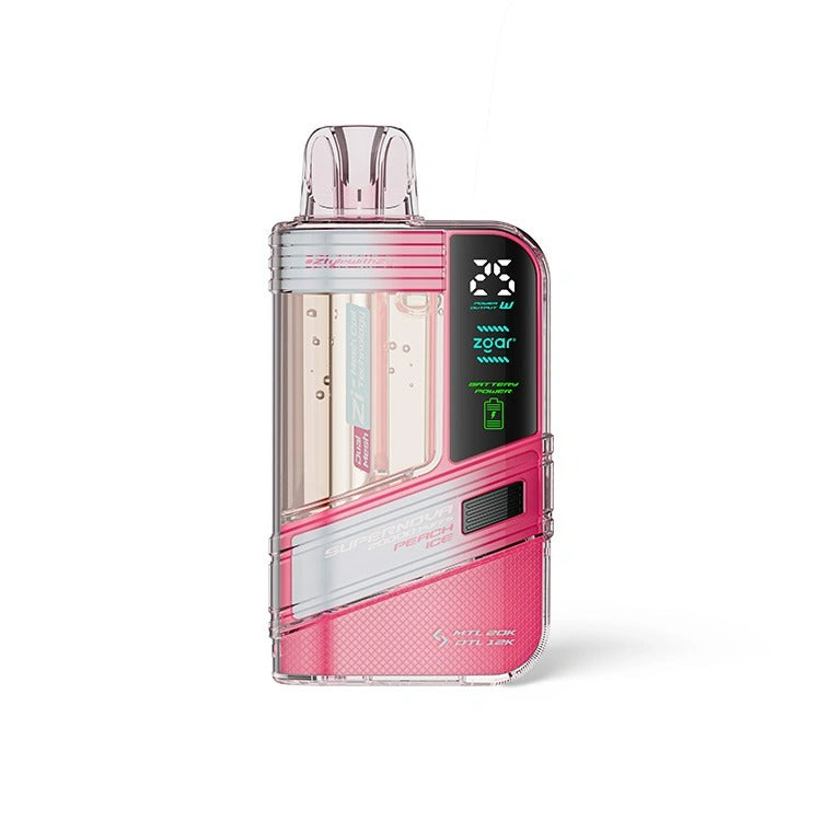 冰熊正品Zgar Supernova一次性电子烟 | 20000口大容量 | 可视化烟仓 | LED屏 | 火力烟阻可调